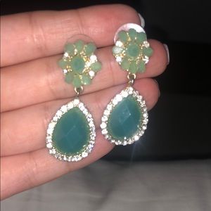 Pretty light green earrings